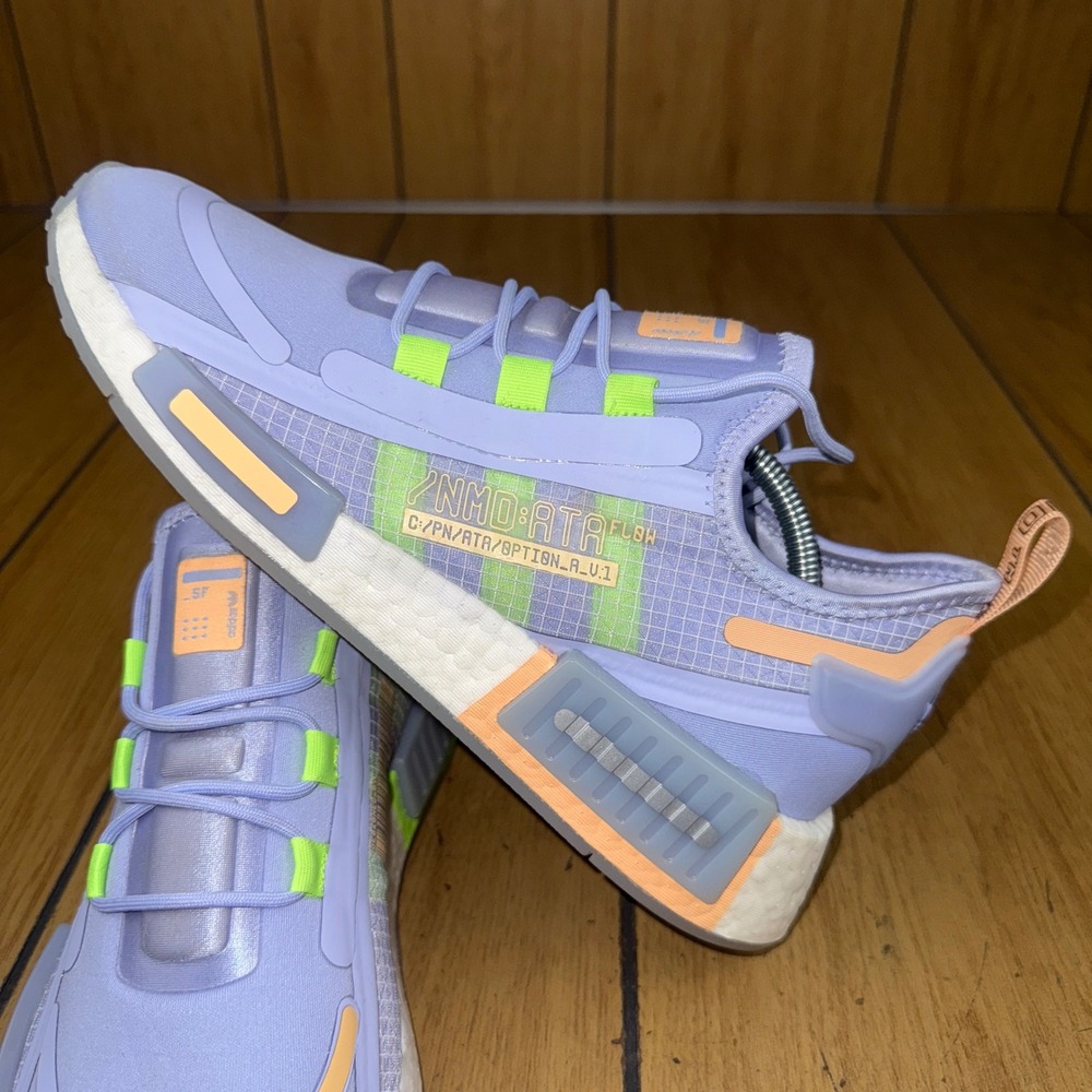 Lavender Athletic Sneakers with Neon Accents - Women